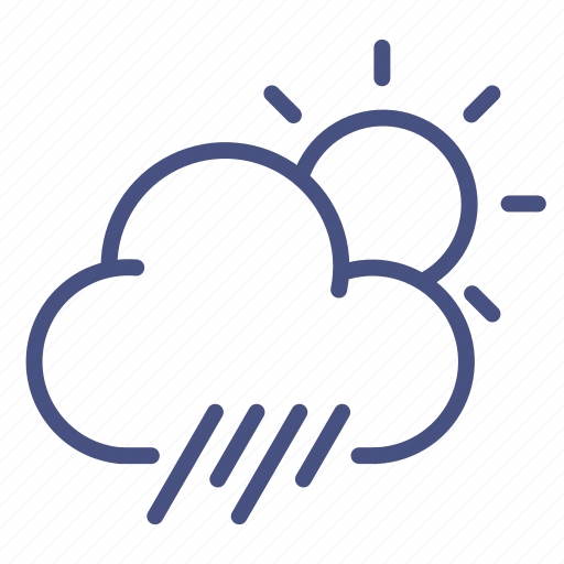 Cloud, heavy, rain, sun, weather icon - Download on Iconfinder