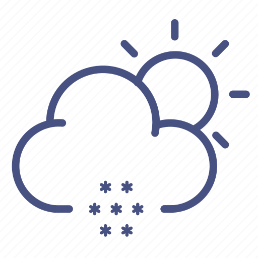 Cloud, heavy, snow, sun, weather icon - Download on Iconfinder