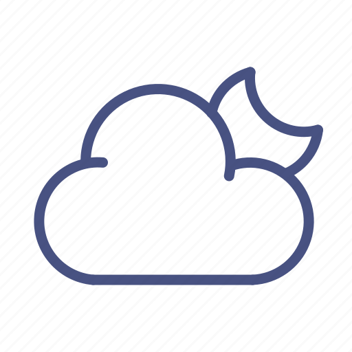 Cloud, moon, night, midnight, weather icon - Download on Iconfinder