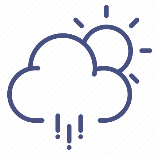 Cloud, rainy, sun, weather icon - Download on Iconfinder