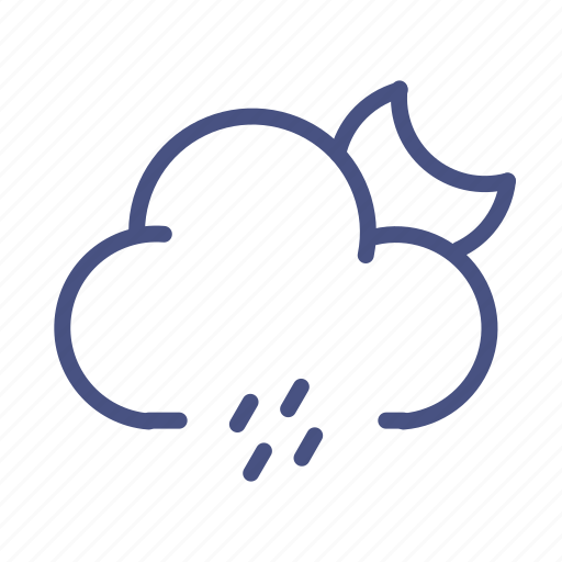 Slow, moon, rain, night, cloud icon - Download on Iconfinder