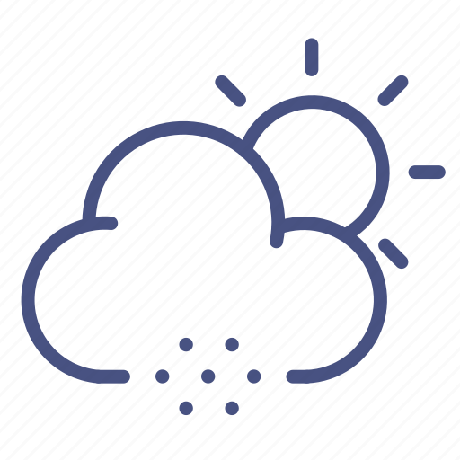 Cloud, snow, sun, weather icon - Download on Iconfinder