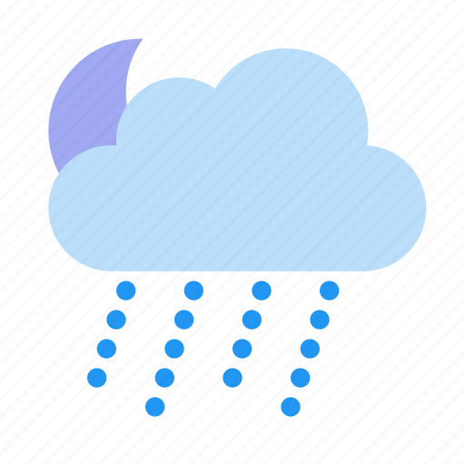 Weather, typeheavy, rain, nighton icon - Download on Iconfinder
