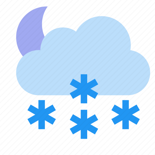 Weather, typemedium, snow, to, heavy, nighton icon - Download on Iconfinder