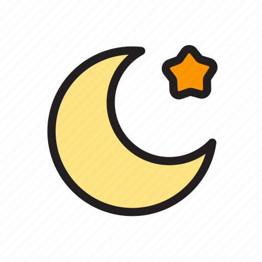 Moon, star, night, forecast, weather icon - Download on Iconfinder