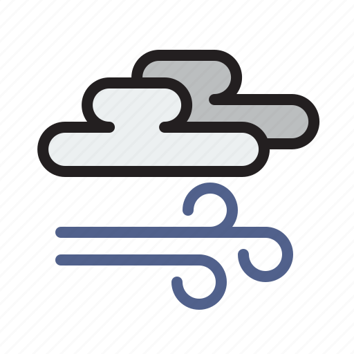 Cloudy, clouds, wind, forecast, weather icon - Download on Iconfinder