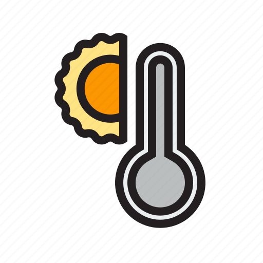 Sun, hot, temperature, forecast, weather icon - Download on Iconfinder