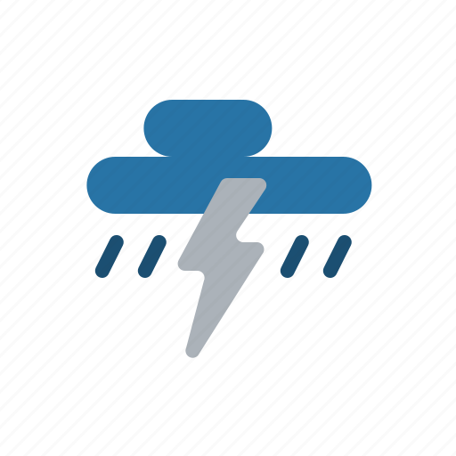 Storm, cloud, rain, rainny, lightning, forecast, weather icon - Download on Iconfinder