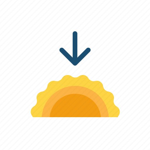Sunset, sun, forecast, weather icon - Download on Iconfinder