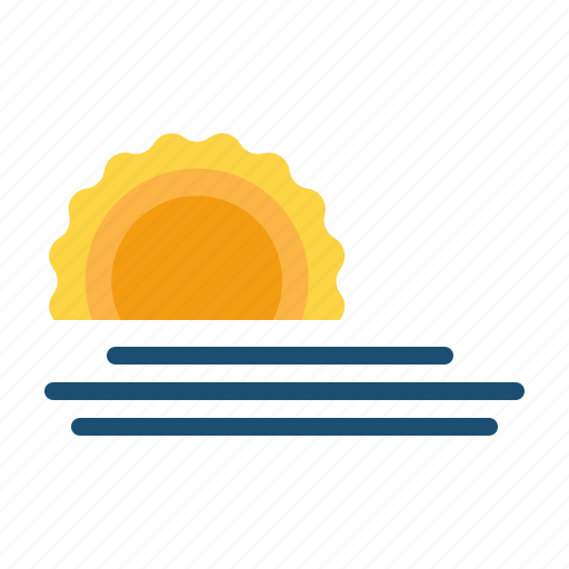 Sun, sunny, mist, fog, forecast, weather icon - Download on Iconfinder