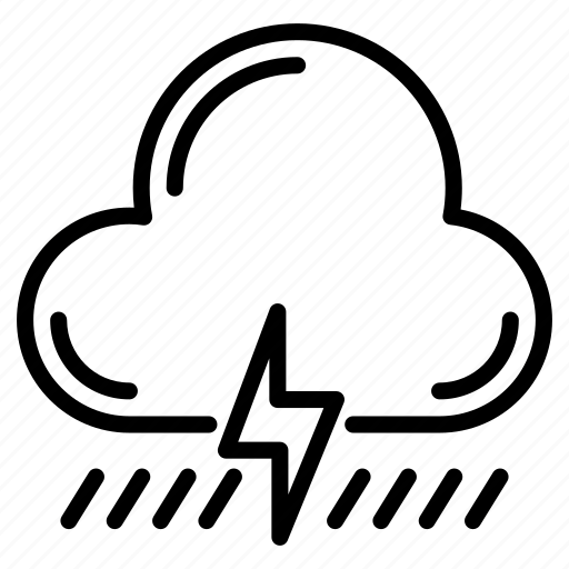 Thunder weather, thunder cloud, lightning cloud, cloud storm, stormy weather icon - Download on Iconfinder
