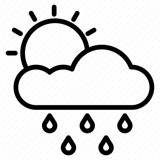 Raining, sunny rainy day, cloud raining, weather, rainy day icon - Download on Iconfinder