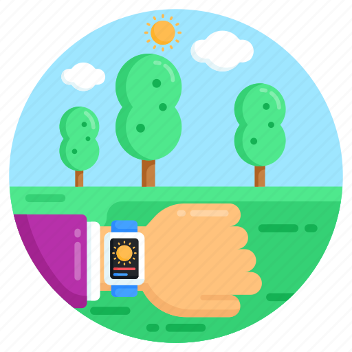 Smartwatch, weather tracker, smartband, weather forecast, weather app icon - Download on Iconfinder