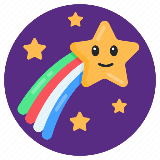 Falling star, shooting star, meteor, shining star, meteorology icon - Download on Iconfinder