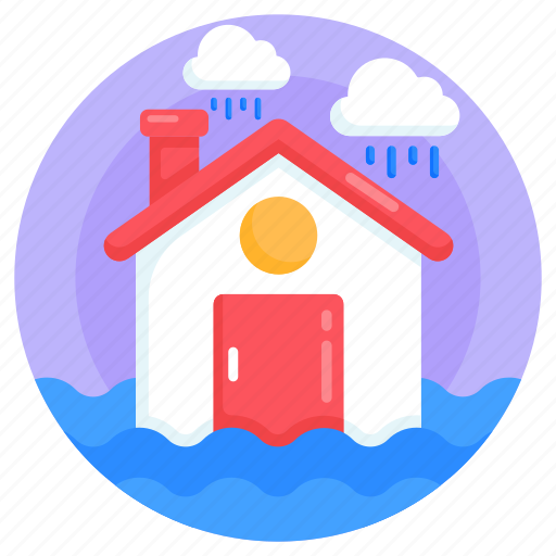 Flood, disaster, catastrophe, water storm, inundation icon - Download on Iconfinder