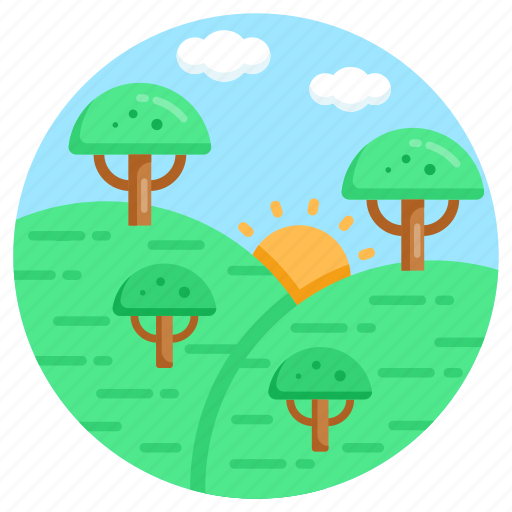 Landscape, forest, forestland, woodland, trees icon - Download on Iconfinder