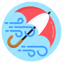 windstorm, wind protection, umbrella, parasol, windy weather