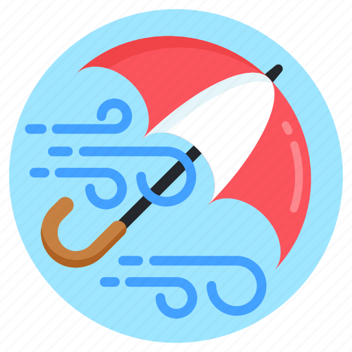 Windstorm, wind protection, umbrella, parasol, windy weather icon - Download on Iconfinder