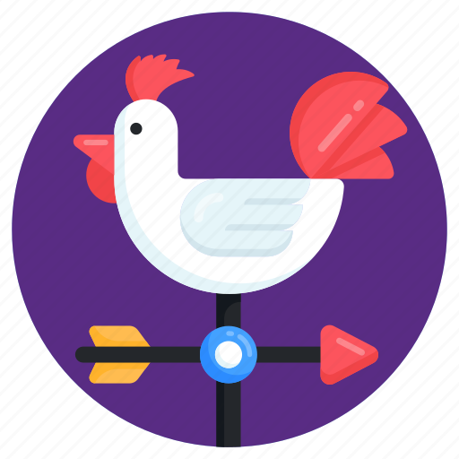 Weather vane, wind cock, wind direction, wind rooster, meteorology icon - Download on Iconfinder