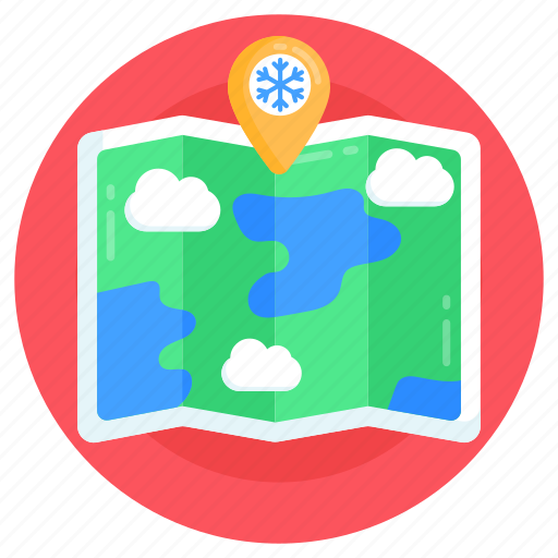 Map, geolocation, navigation, location, winter location icon - Download on Iconfinder