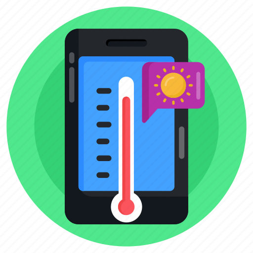 Mobile weather forecast, mobile weather app, weather overcast, digital weather forecast, meteorology icon - Download on Iconfinder