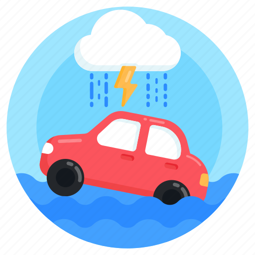 Flash flood, disaster, catastrophe, water storm, inundation icon - Download on Iconfinder