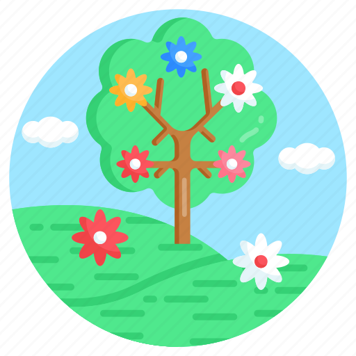 Spring season, flower tree, blossom, blooming season, spring tree icon - Download on Iconfinder
