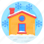 snow house, winter, snow falling, cool weather, meteorology 