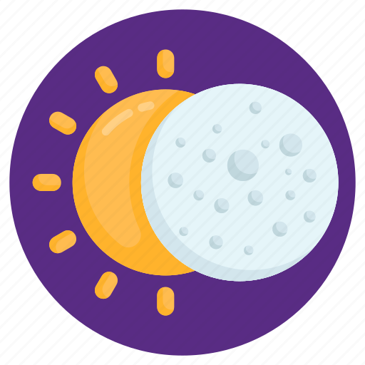 Sun eclipse, solar eclipse, partial eclipse, weather, forecast icon - Download on Iconfinder