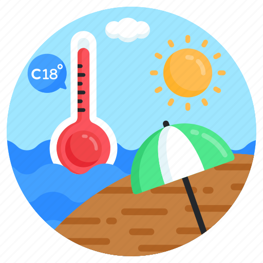 Summer, beach weather, hot weather, sunny weather, sunny day icon - Download on Iconfinder