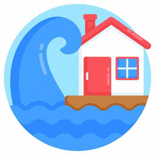 Flood, disaster, catastrophe, water storm, inundation icon - Download on Iconfinder
