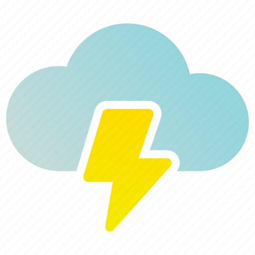 Thunderstorm, with, cloudy, weather, cloud icon - Download on Iconfinder