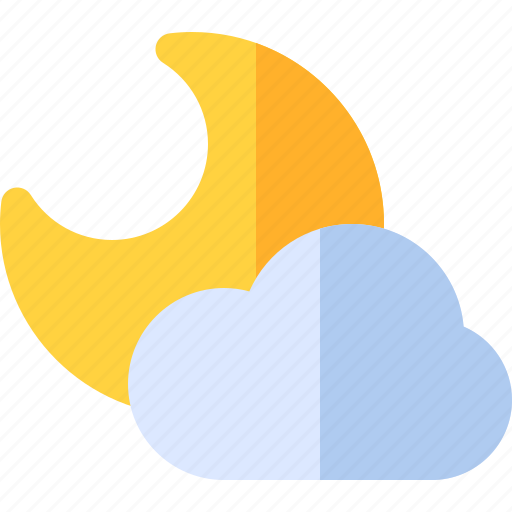 Night, cloud, moon, weather icon - Download on Iconfinder