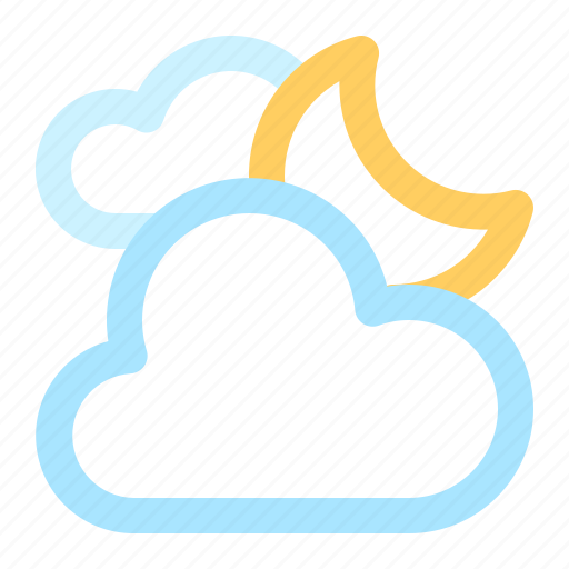 Weather, cloud, cloudy, moon, night icon - Download on Iconfinder