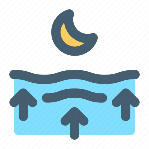 Weather, beach, ocean, sea, high, tide icon - Download on Iconfinder