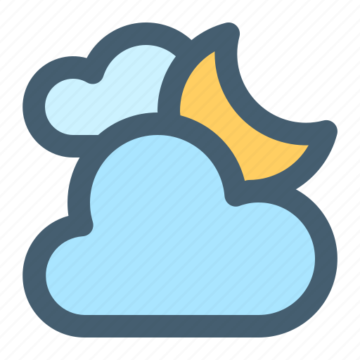 Weather, cloud, cloudy, moon, night icon - Download on Iconfinder