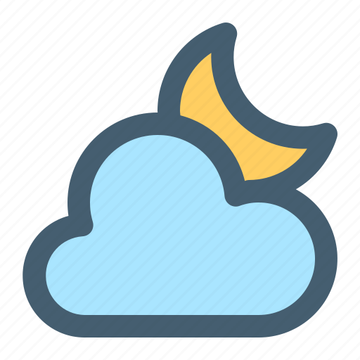 Weather, cloud, moon, crescent, night icon - Download on Iconfinder