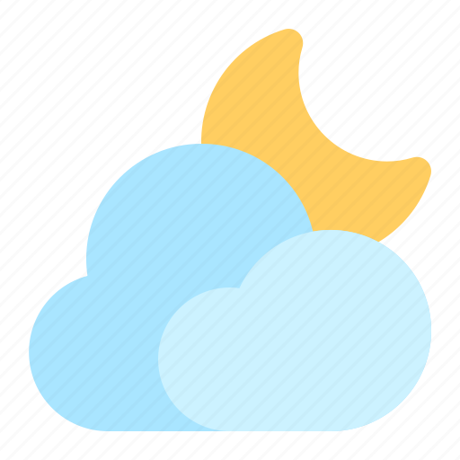 Weather, cloud, moon, crescent, night icon - Download on Iconfinder