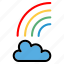rianbow, color, forecast, gay, rainbow, weather, cloud 