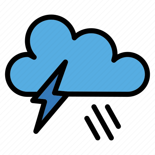 Storm, danger, lightning, rain, sky, thunder, weather icon - Download on Iconfinder