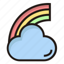 rainbow, weather, sun, cloud, summer