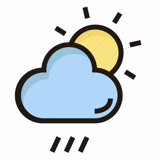 Rainy, forecast, weather, cloud, sun, rain, cloudy icon - Download on Iconfinder