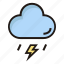 thunderstorm, cloud, flash, weather, forecast 