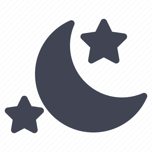 Clear, forecast, moon, night, stars, weather icon - Download on Iconfinder