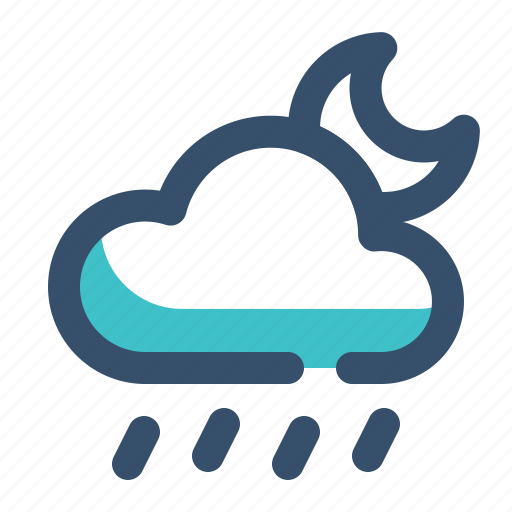 Rain, cloud, night, weather icon - Download on Iconfinder