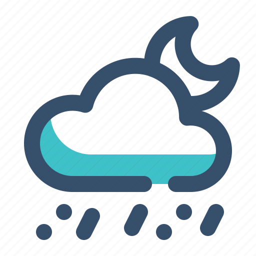 Rain, snow, cloud, night, weather icon - Download on Iconfinder