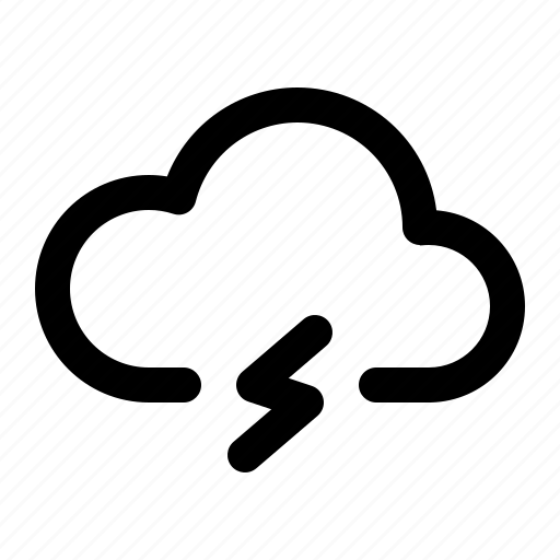 Thunderstorm, cloudy, cloud, weather icon - Download on Iconfinder