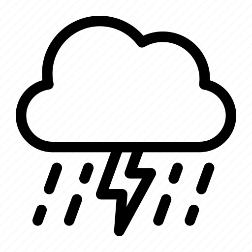 Storm, lightning, thunder, cloud, rain icon - Download on Iconfinder