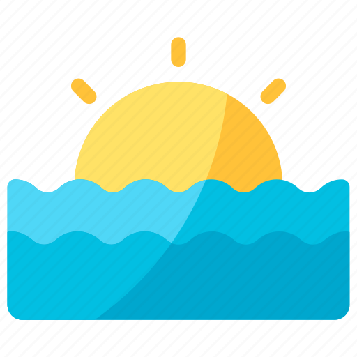 Sunrise, sunset, sun, sea, weather icon - Download on Iconfinder