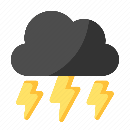 Thunder, lightning, cloud, storm, weather icon - Download on Iconfinder